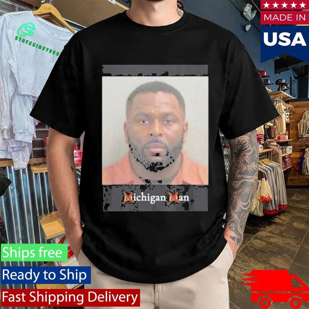 Sherrone Moore Mugshot Michigan Man Shirt Unisex , , , Long Sleeve Tee