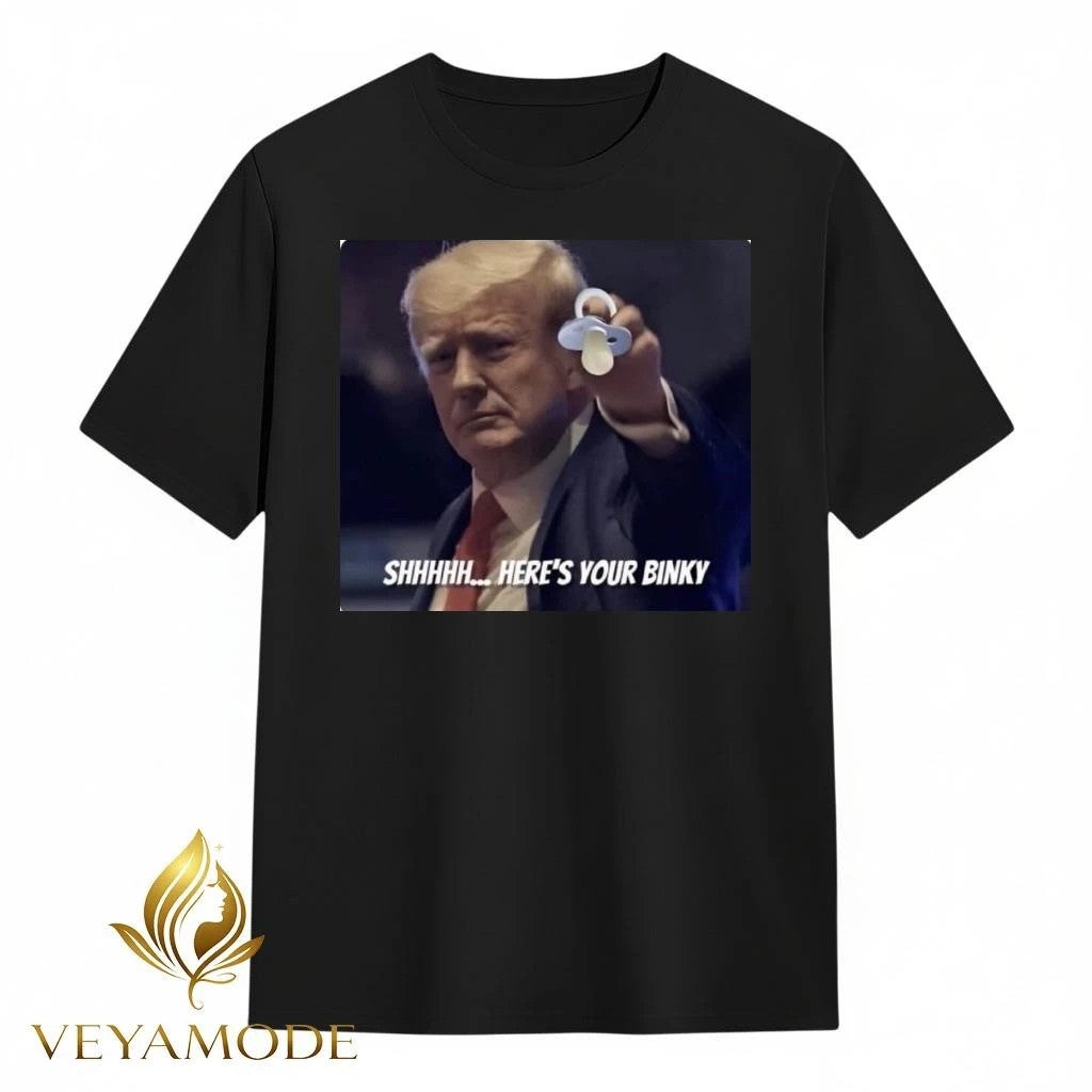 Shhh here’s your binky Trump tee Unisex , , , Long Sleeve Tee