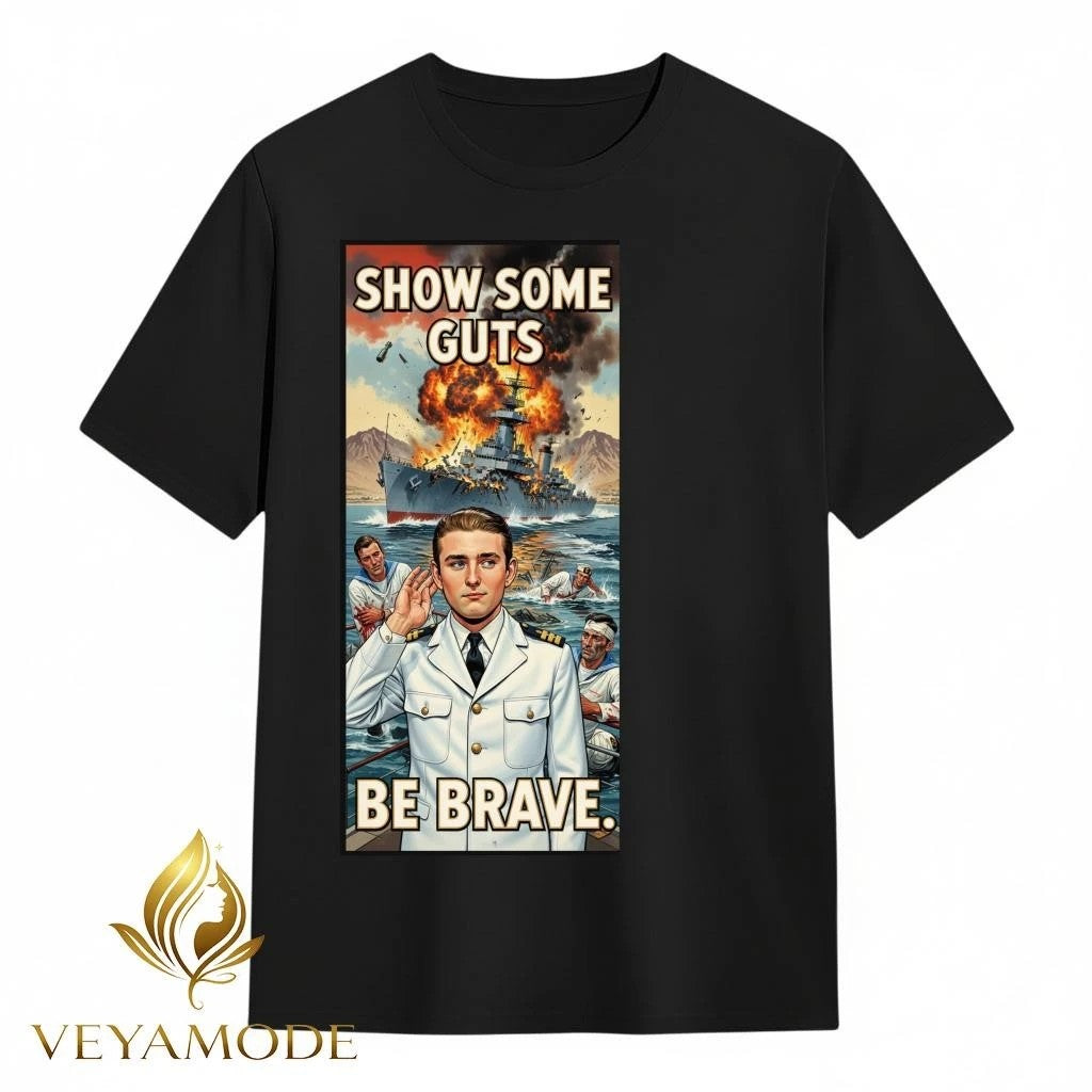Show some guts Be Brave Barron Trump tee Unisex , , , Long Sleeve Tee