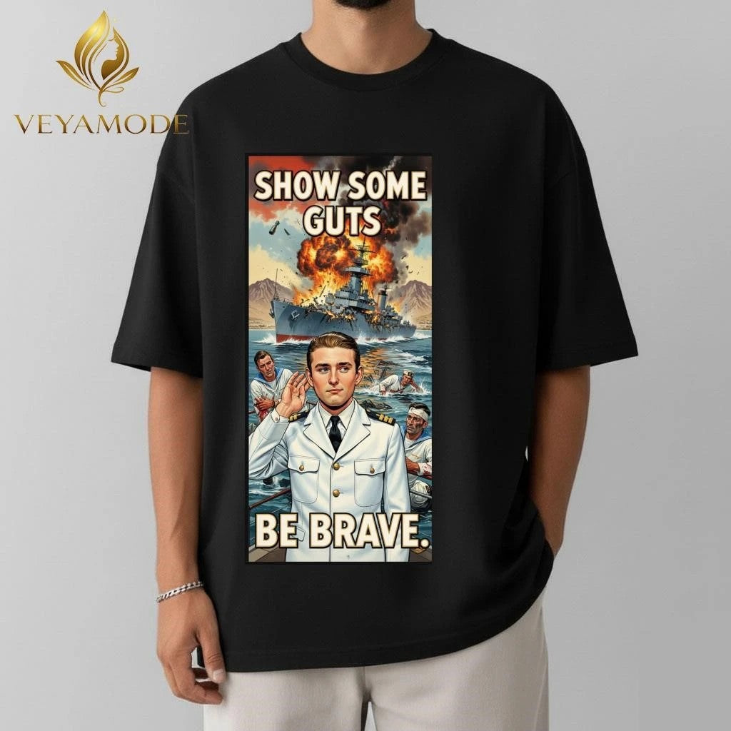 Show some guts Be Brave Barron Trump tee Unisex , , , Long Sleeve Tee