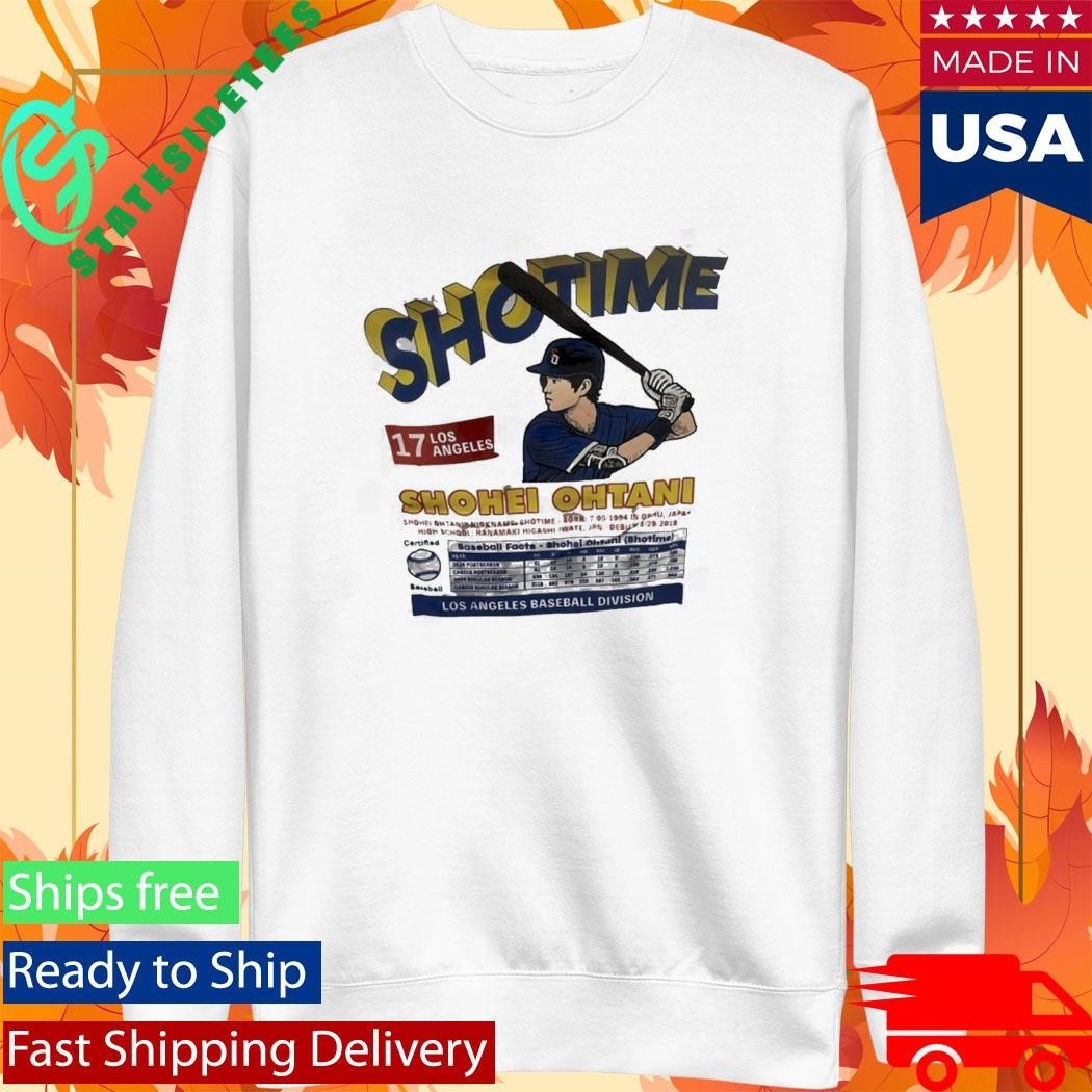 Showtime 17 Los Angeles Shohei Ohtani Los Angeles Baseball Division Shirt Unisex , , , Long Sleeve Tee