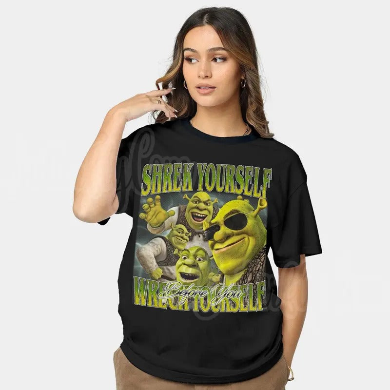 Shrek Funny Shirt Shrek Yourself Before You Wreck Yourself Shrek Meme Shirt Fiona Princess Shirts Shrek Party T-Shirts