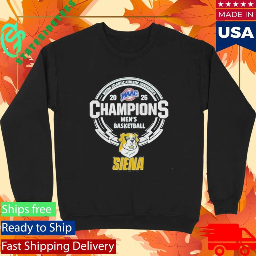Siena Saints Men’S Basketball 2026 Metro Atlantic Athletic Conference Champions Shirt Unisex , , , Long Sleeve Tee