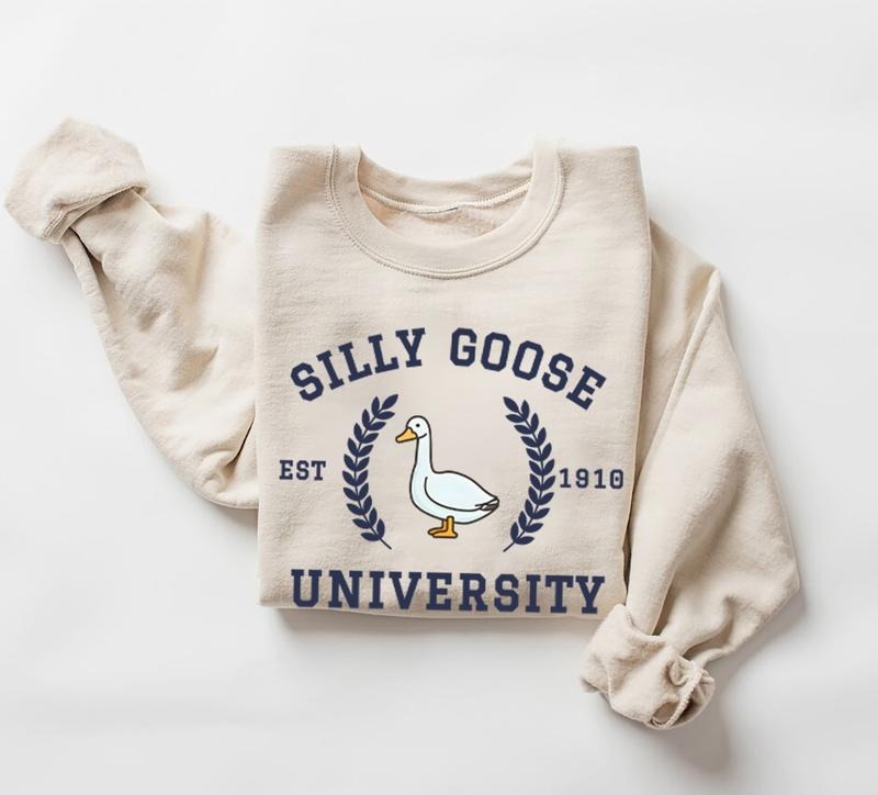 Silly Goose University Silly Goose University Shirt Funny Funny Guys Funny Goose Menswear Tops T-Shirts