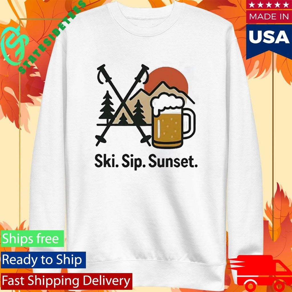Ski Sip Sunset Shirt Unisex , , , Long Sleeve Tee