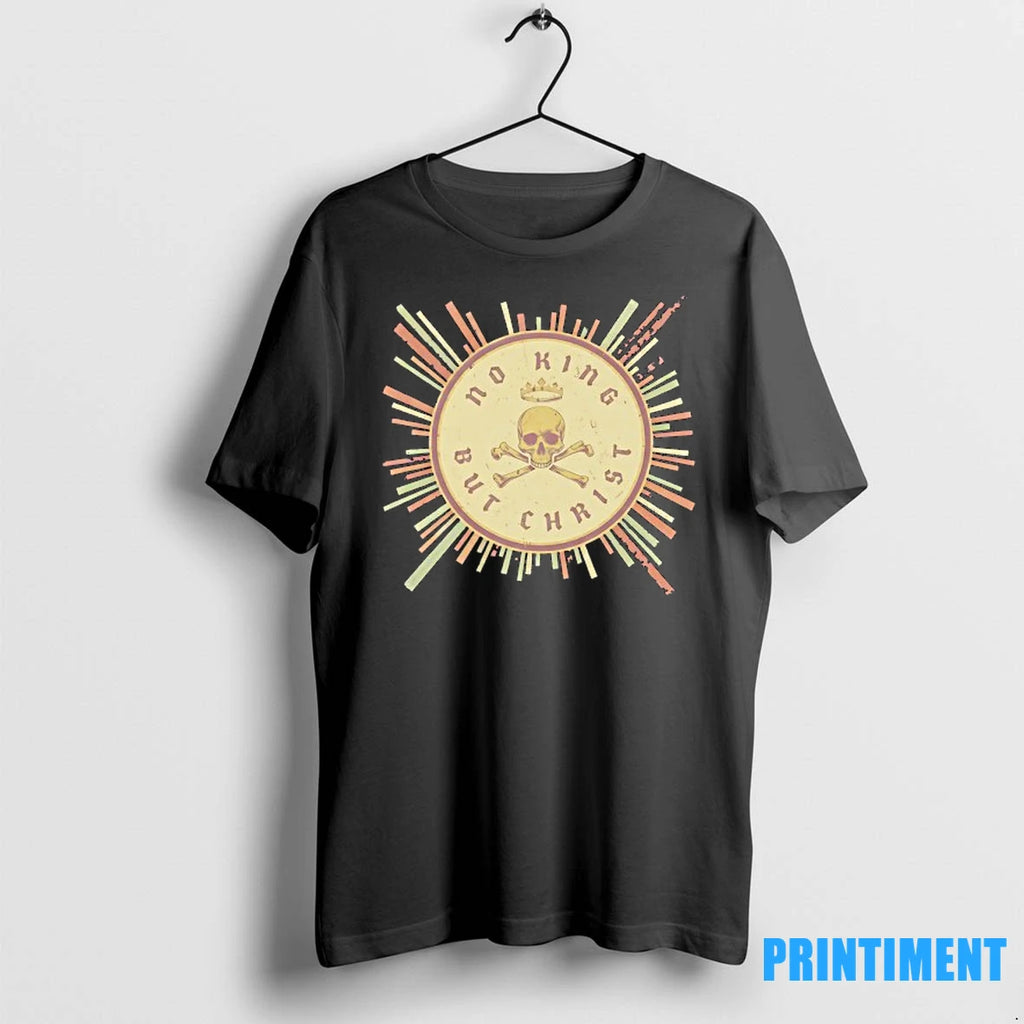 Skull No King But Christ Vintage Tshirts Sweater