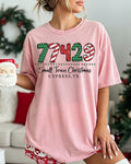 Small Town Zip Code Comfort Colors Shirt Pink Shirt Retro Shirt Cotton Fabric Womenswear Top Printed T-Shirts