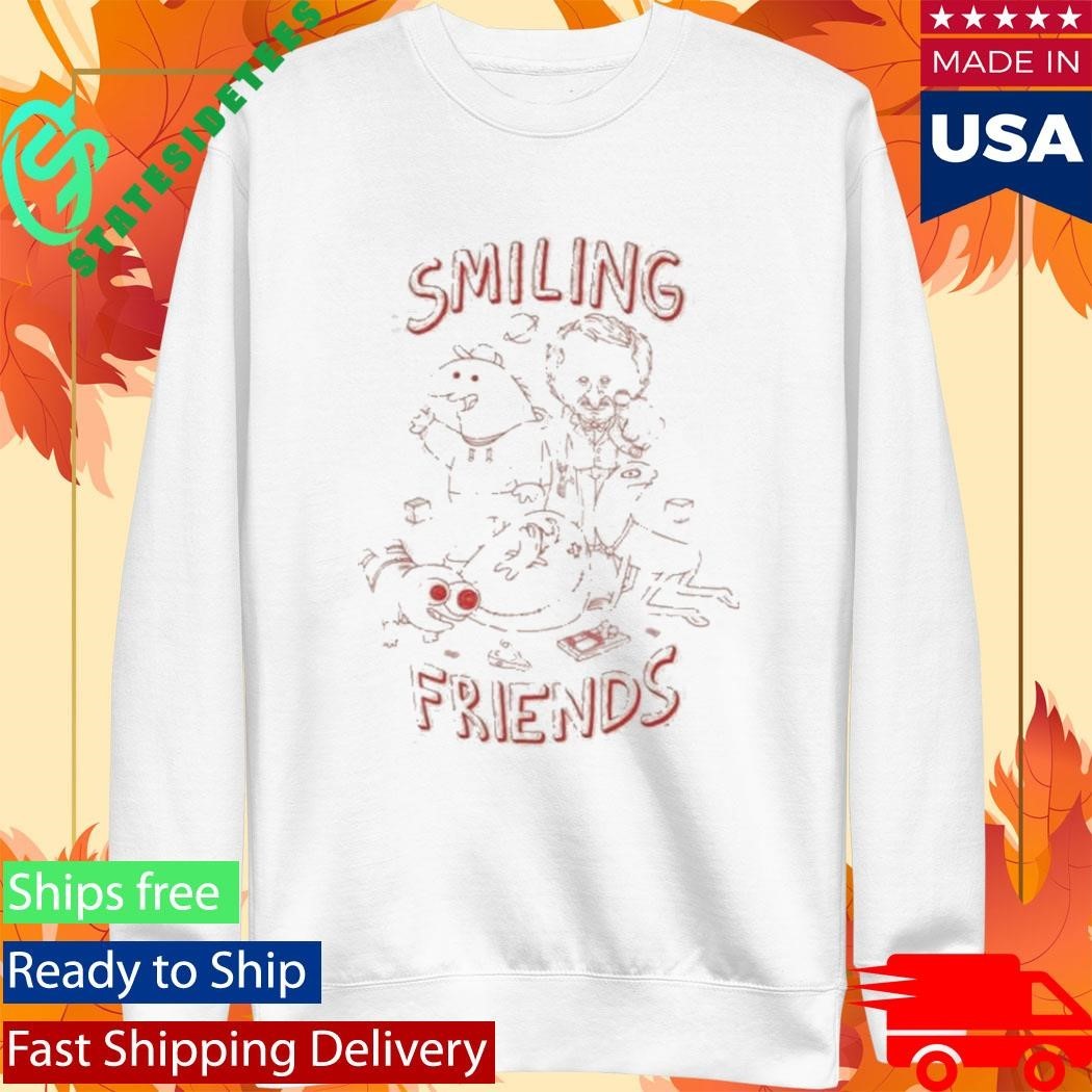 Smiling Friends Group Line Art Shirt Unisex , , , Long Sleeve Tee