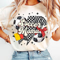 Soccer Mama Soccer Coquette Soccer Mom Shirt Retro Soccer Game Day Soccer Coquette Bow Sports T-Shirts