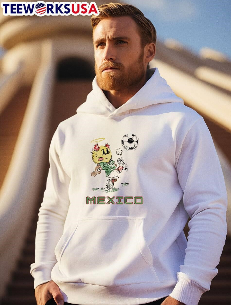 Soccer Player Mascot Kicking Ball Mexico T-Shirt