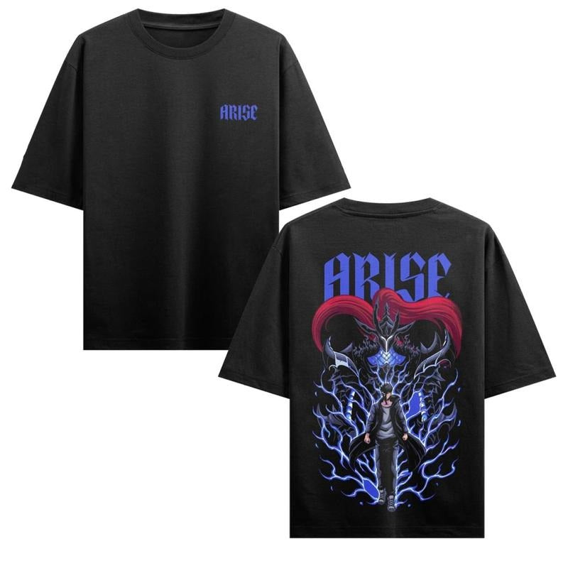Solo Leveling Arise Shirt Sung Jin Woo & Beru Shadow Summoning Anime Arise Command Fan T-Shirts