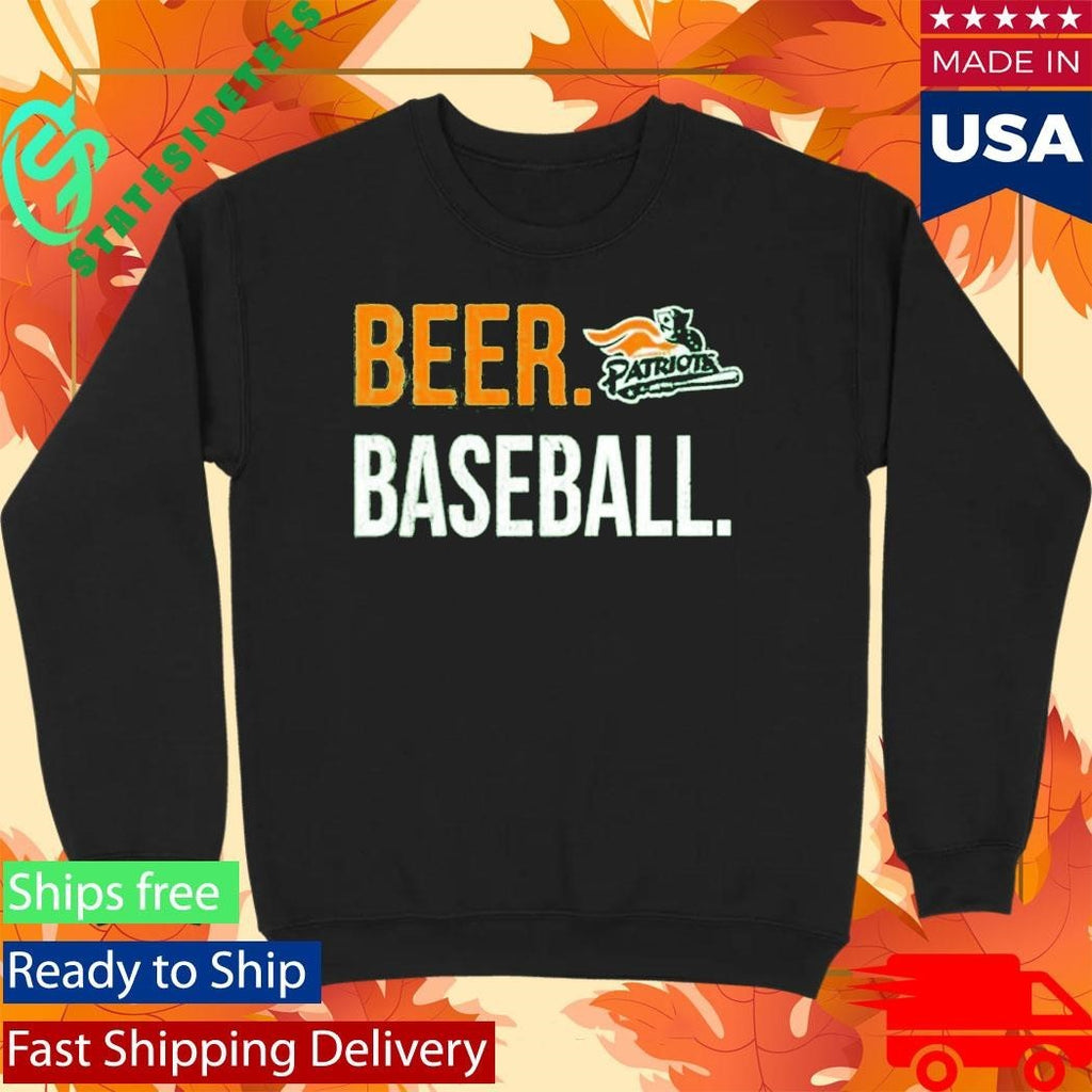 Somerset Patriots Beer and Baseball Green St Pattys Shirt Unisex , , , Long Sleeve Tee