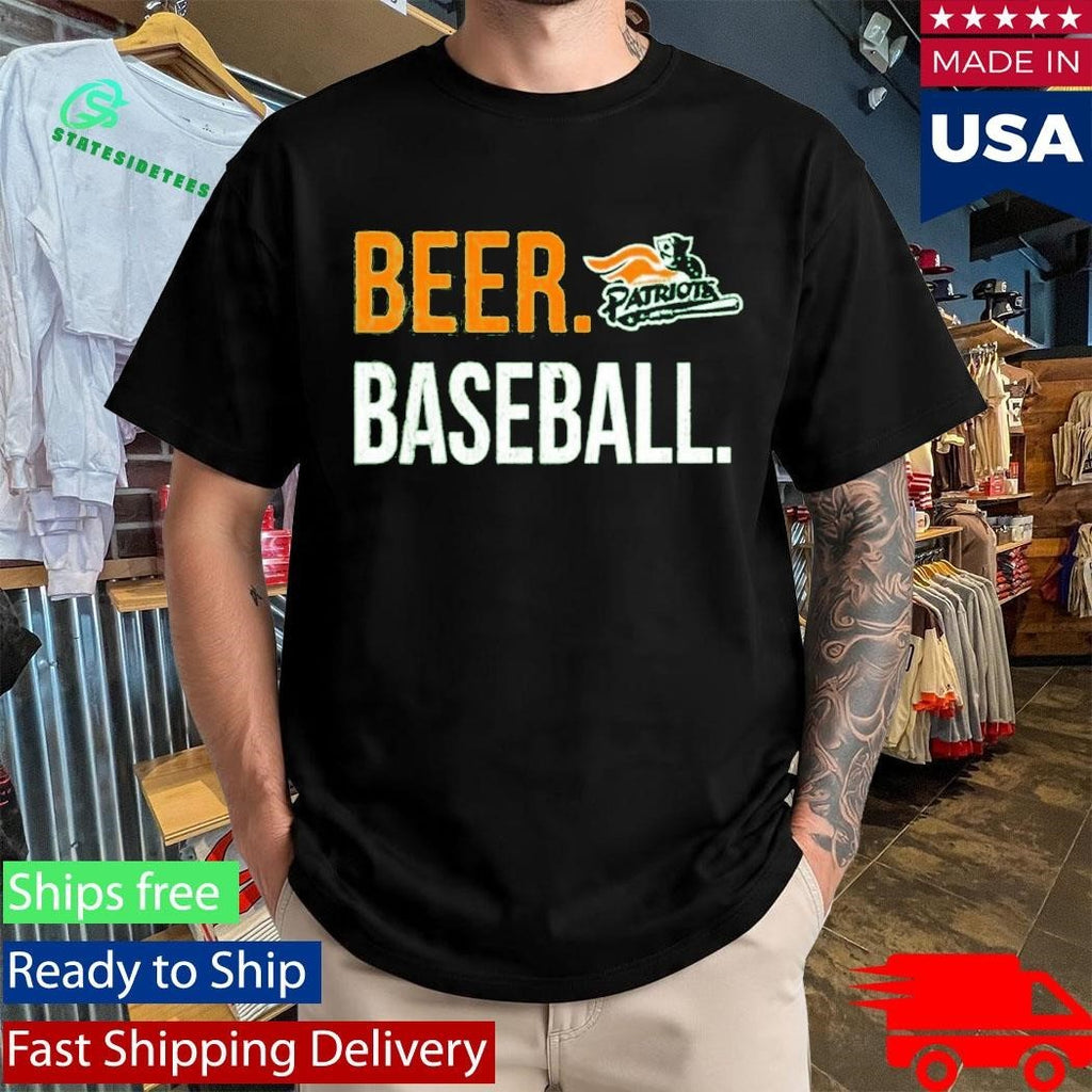 Somerset Patriots Beer and Baseball Green St Pattys Shirt Unisex , , , Long Sleeve Tee