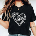 Sonographer Ultrasound Tech Shirt New Sonography Student Floral Heart Ultrasound T-Shirts