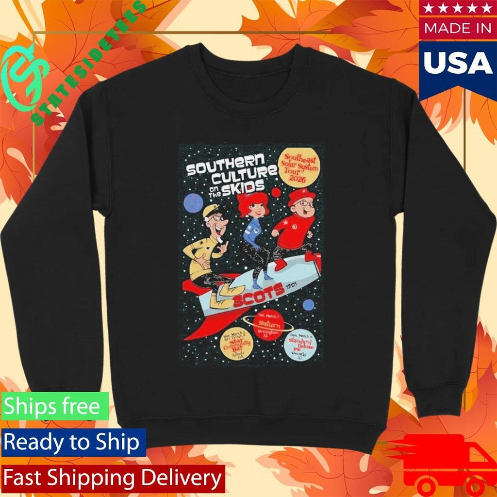 Southern Culture On The Skids Southeast Solar System Tour Mar 2026 Poster shirt Unisex , , , Long Sleeve Tee