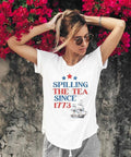 Spilling Tea Since 1773 Happy 4th July Independence Day Red White Blue Patriotic America Shirt George Washington T-Shirts