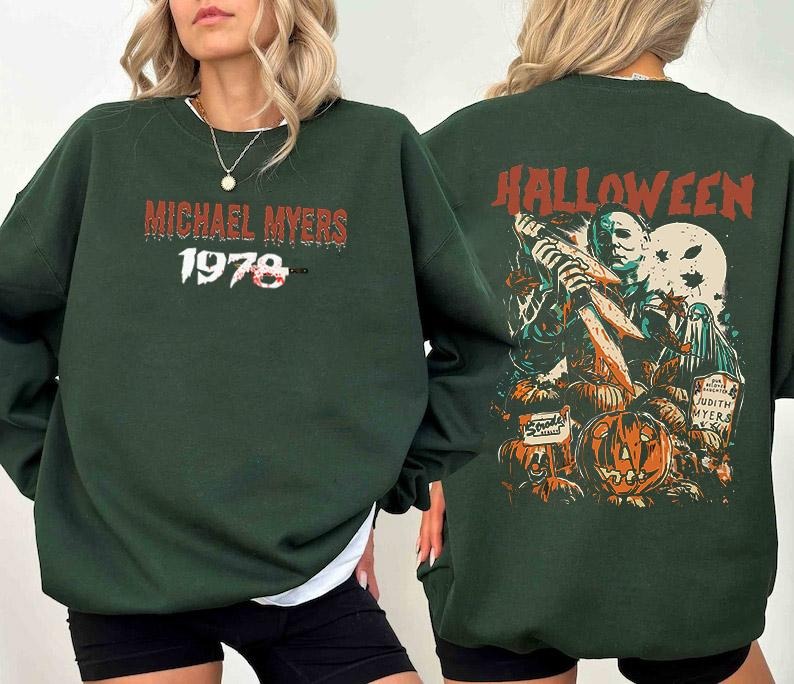 Spooky Season: Michael Myers 1978 Shirt Michael Myers Halloween Killers Friends Movie Shirt Double Sides Must Have Halloween Shirt T-Shirts