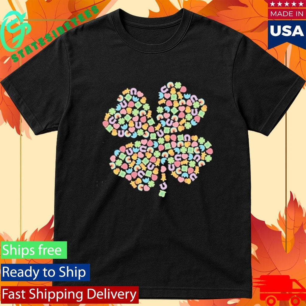 St Patricks Day Lucky Charm Four Leaf Clover Shirt Unisex , , , Long Sleeve Tee