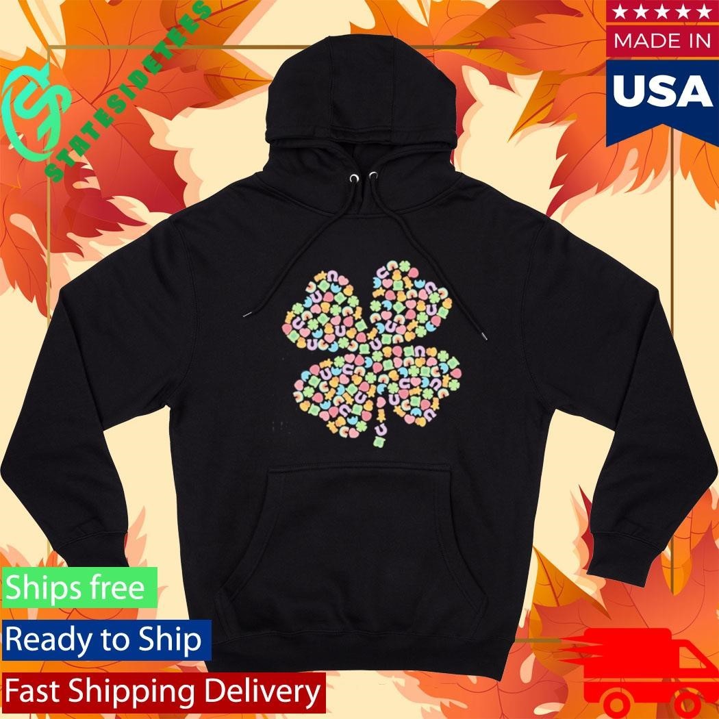 St Patricks Day Lucky Charm Four Leaf Clover Shirt Unisex , , , Long Sleeve Tee