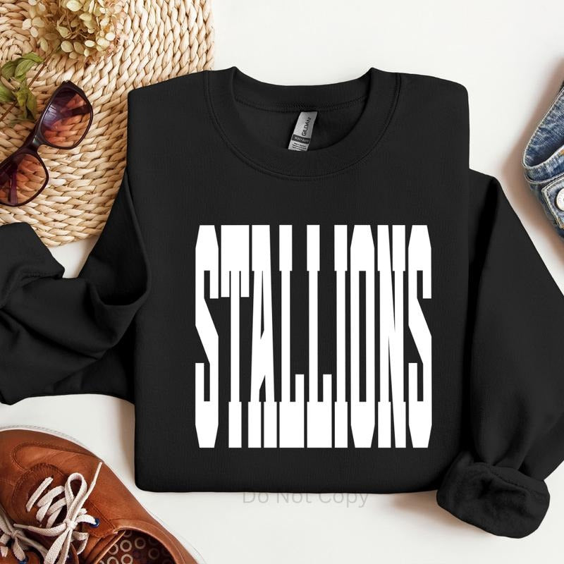 Stallions Screen Print Transfer T-Shirts