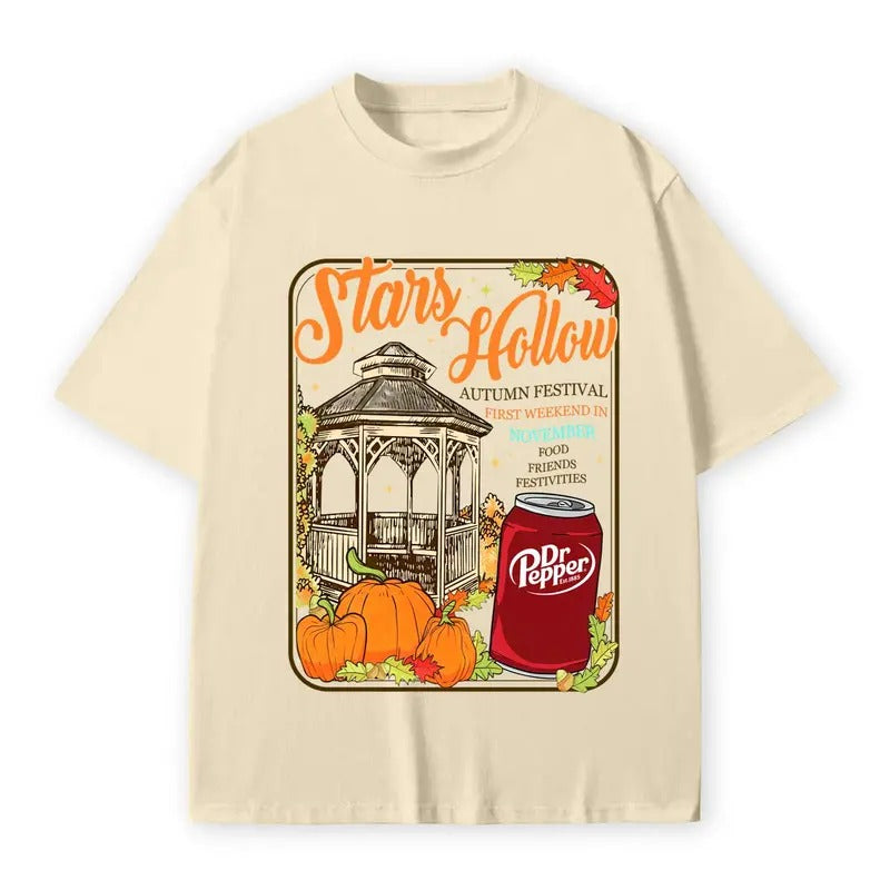 Stars Hollow Connecticut 1779 Gilmore Autumn Stars Hollow Dr Pepper Halloween Fan Her Him Fabric Fit Top Womenswear T-Shirts