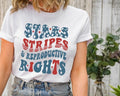 Stars Stripes Reproductive Rights Feminist Shirt Fourth July Social Justice Shirt Rights USA Party T-Shirts