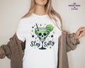 Stay Salty Skull Margaritas Glass Skeleton Shirt Alcohol Cinco De Mayo Shirt Humor 03 T-Shirts