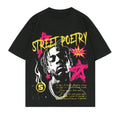 Street Life Casual Portrait & Slogan Printed Short Sleeve Size S 3XL Top Womenswear Underwear Humen Underwear Lady Streetwear Human Shoe T-Shirts
