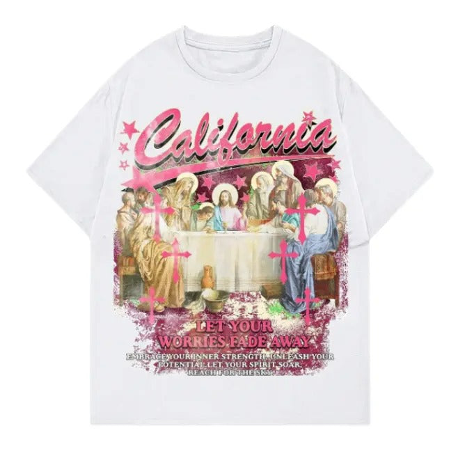 Street Life Printed Short Sleeve Suitable Spring Size S 3XL Top Womenswear Underwear Humen T-Shirts