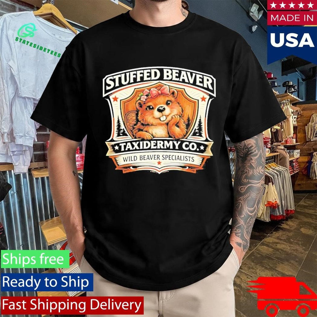 Stuffed Beaver Wild Beaver Specialists Shirt Unisex , , , Long Sleeve Tee