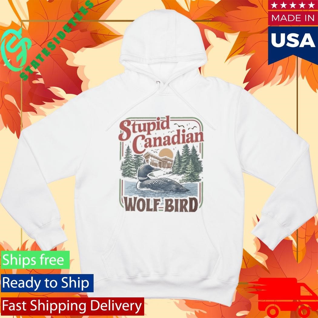 Stupid Canadian Wolf Bird Heated Rivalry Inspired Shirt Unisex , , , Long Sleeve Tee