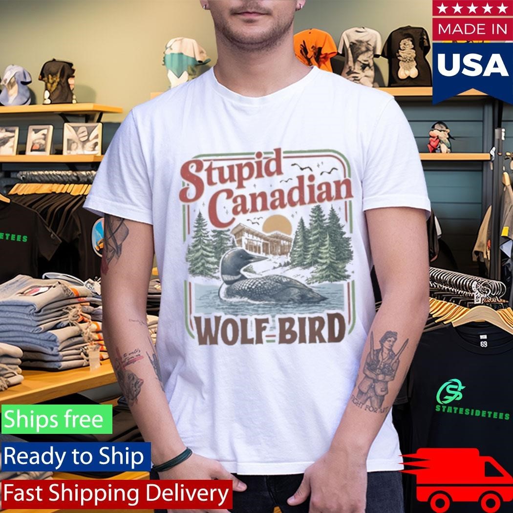 Stupid Canadian Wolf Bird Heated Rivalry Inspired Shirt Unisex , , , Long Sleeve Tee