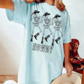 Summer Howdy Cowboy Skeleton Cowboy Dancing Skeleton Boho Vintage Inspired Cotton T-Shirts