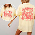 Sunshine State Mind Front Back Retro Beach Summer Comfort Colors Comfort Colors T-Shirts