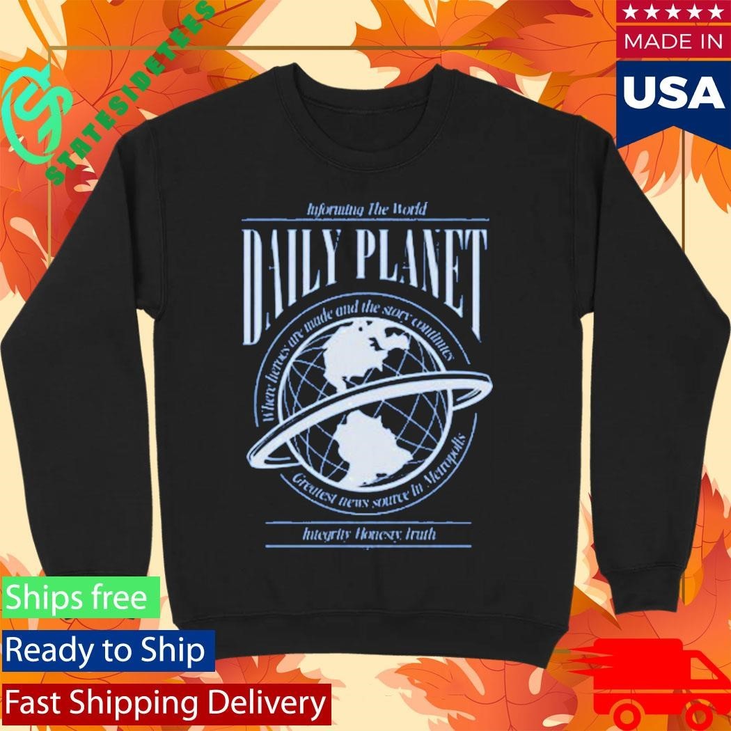 Superman Daily Planet Informing The World Royal Shirt Unisex , , , Long Sleeve Tee
