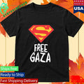 Superman Free Gaza Shirt Unisex , , , Long Sleeve Tee