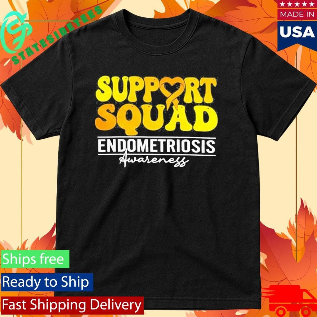 Support Squad Endometriosis Awareness Shirt Unisex , , , Long Sleeve Tee