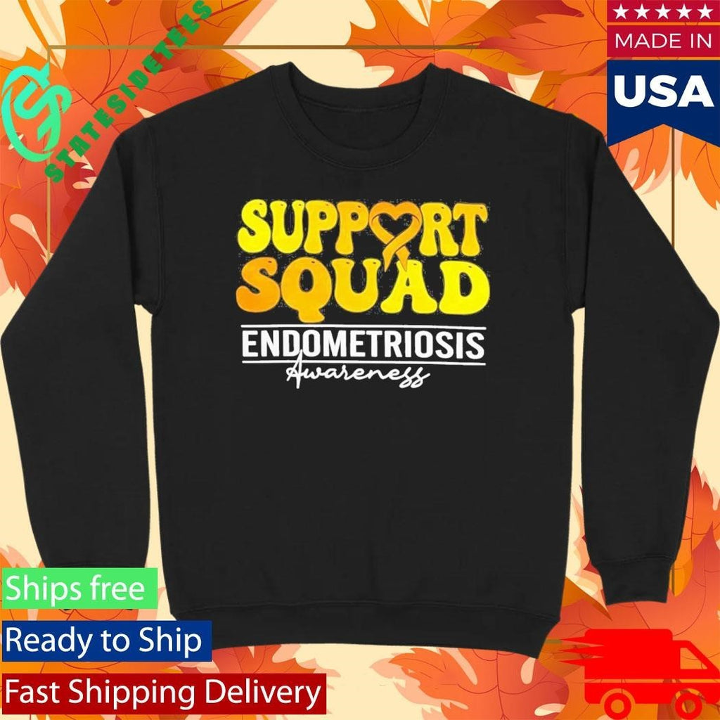 Support Squad Endometriosis Awareness Shirt Unisex , , , Long Sleeve Tee