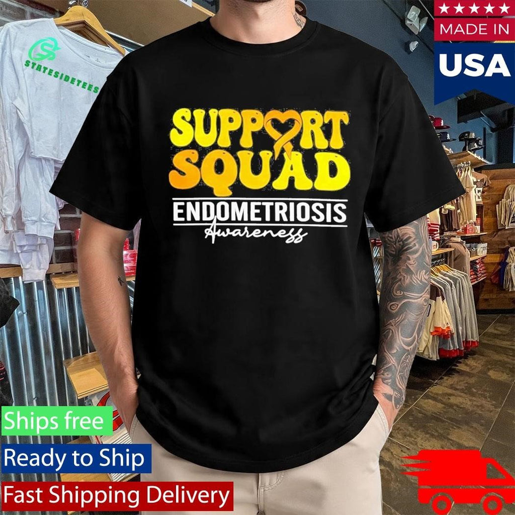 Support Squad Endometriosis Awareness Shirt Unisex , , , Long Sleeve Tee