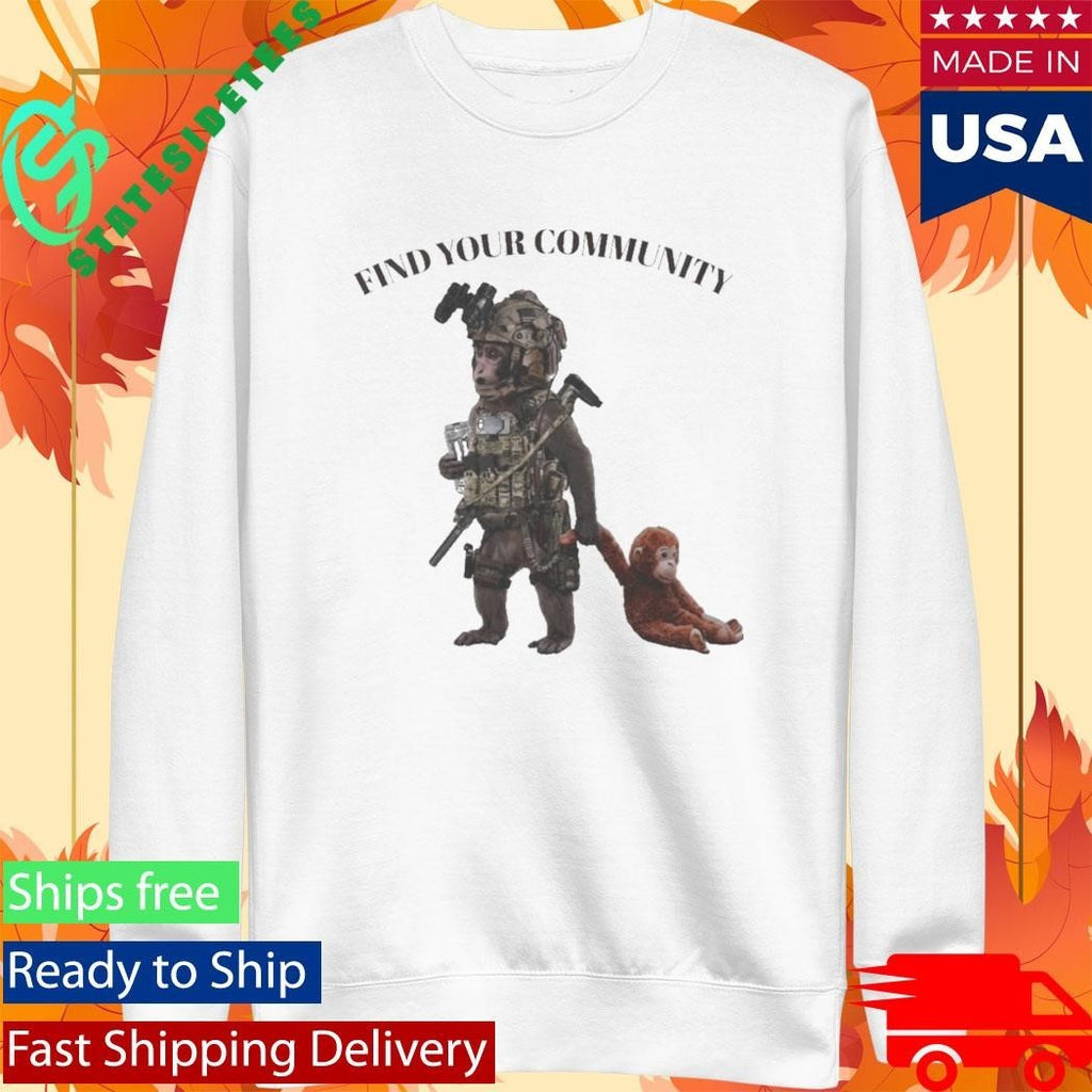 Tactical Punch The Monkey Find Your Community Shirt Unisex , , , Long Sleeve Tee