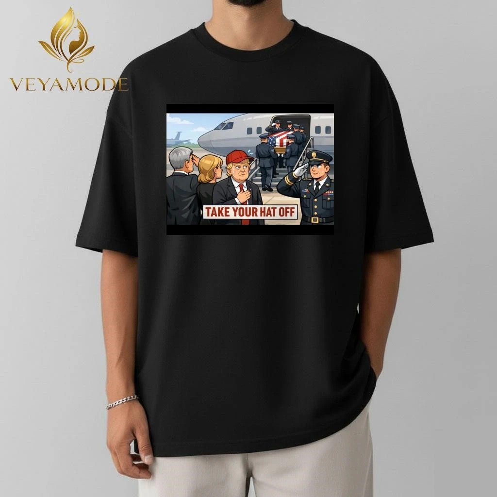 Take your hat off Trump tee Unisex , , , Long Sleeve Tee