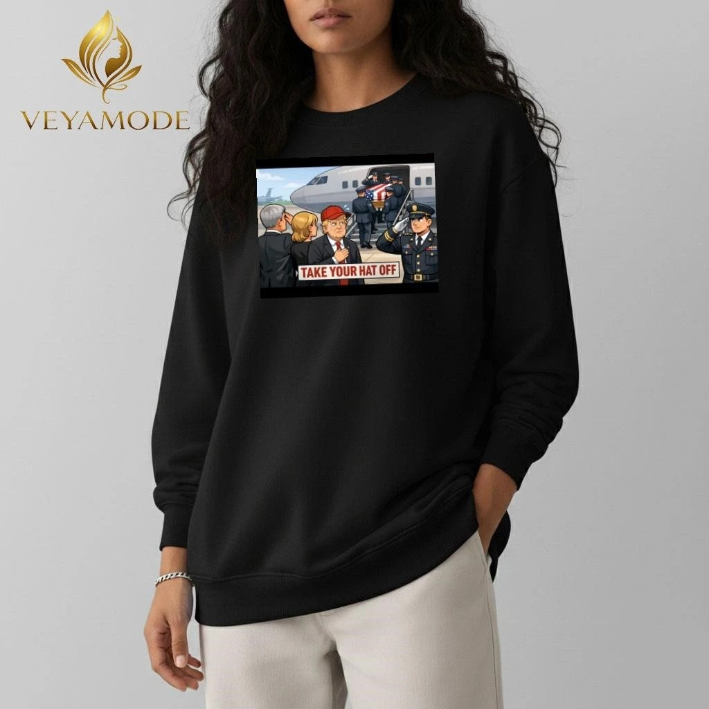 Take your hat off Trump tee Unisex , , , Long Sleeve Tee