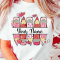 Teacher Valentine Shirt Custom Name Pencil Teacher Valentine Shirt Teacher Teacher Shirt Teaching Sweet Hearts Shirt T-Shirts