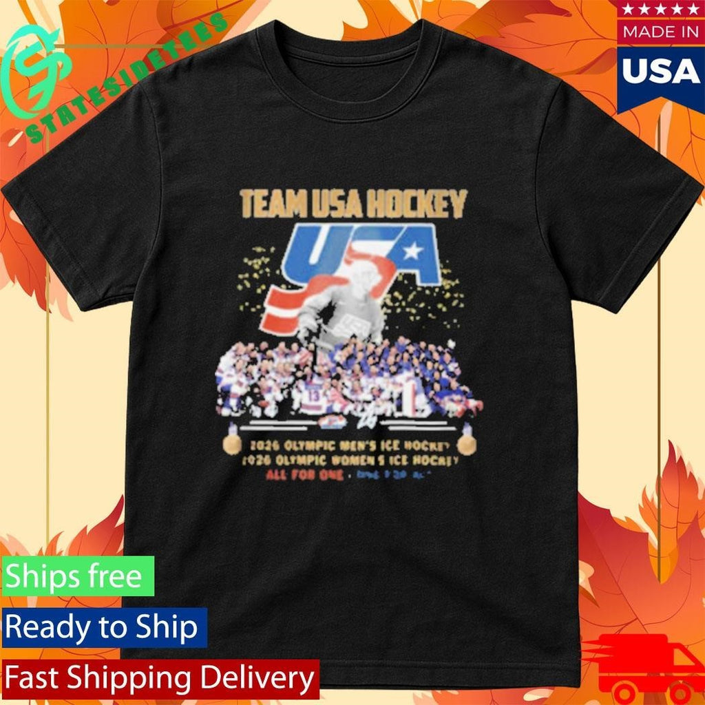 Team USA Hockey 2026 Olympic Men’s and Women’s Champions Commemorative Shirt Unisex , , , Long Sleeve Tee