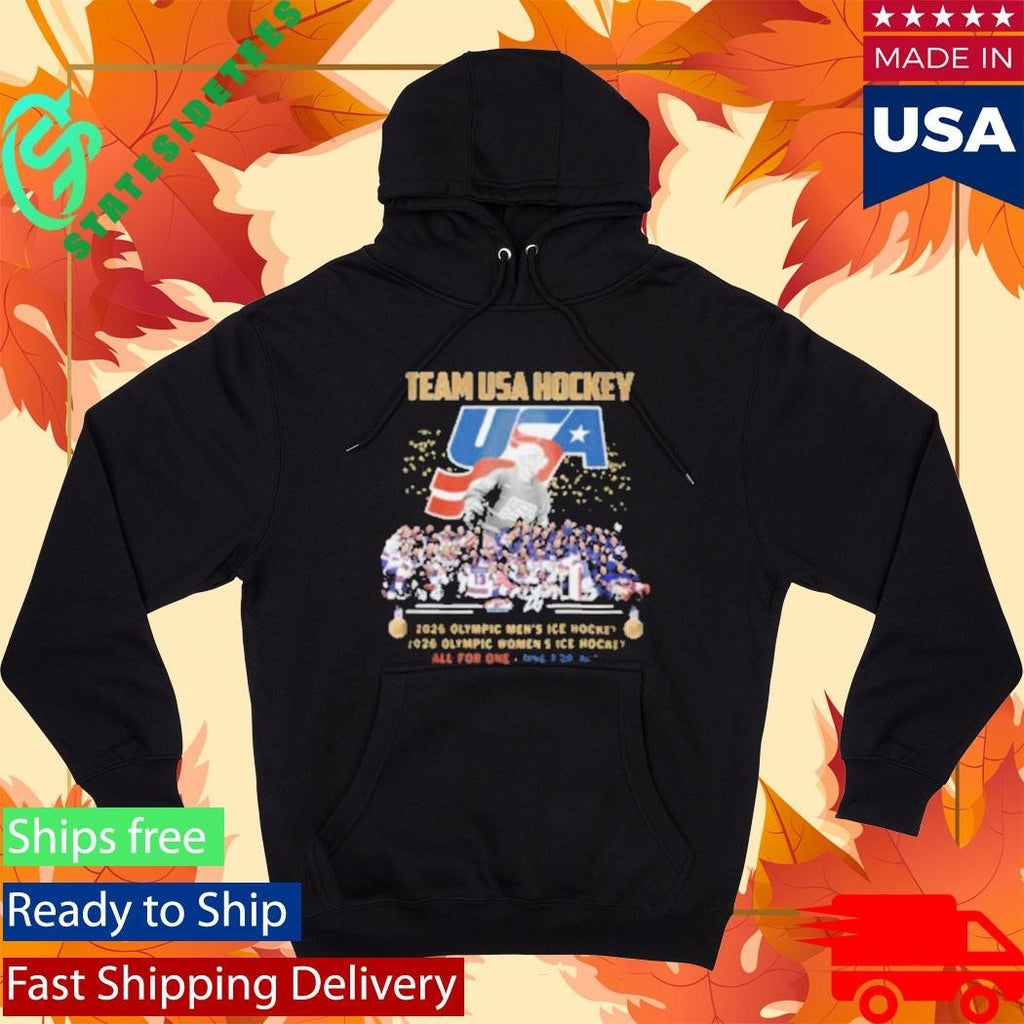 Team USA Hockey 2026 Olympic Men’s and Women’s Champions Commemorative Shirt Unisex , , , Long Sleeve Tee
