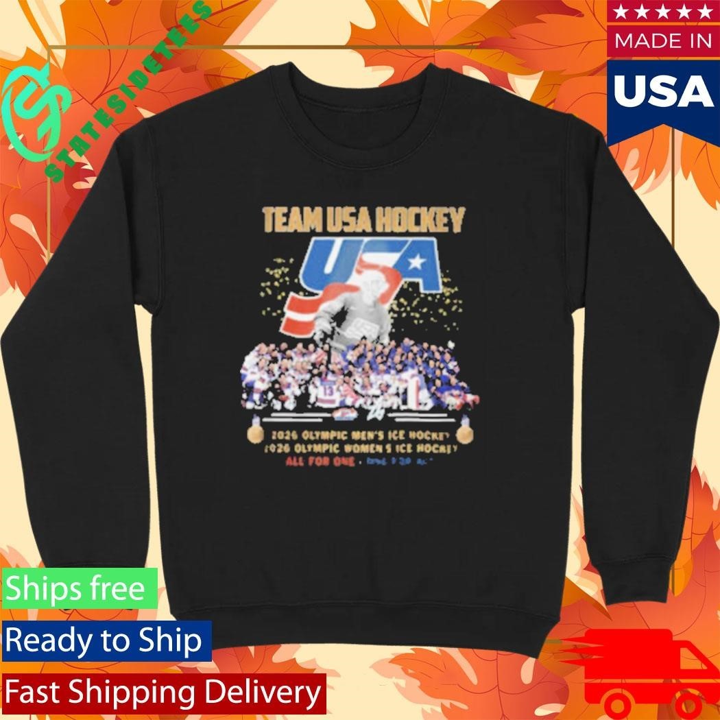 Team USA Hockey 2026 Olympic Men’s and Women’s Champions Commemorative Shirt Unisex , , , Long Sleeve Tee