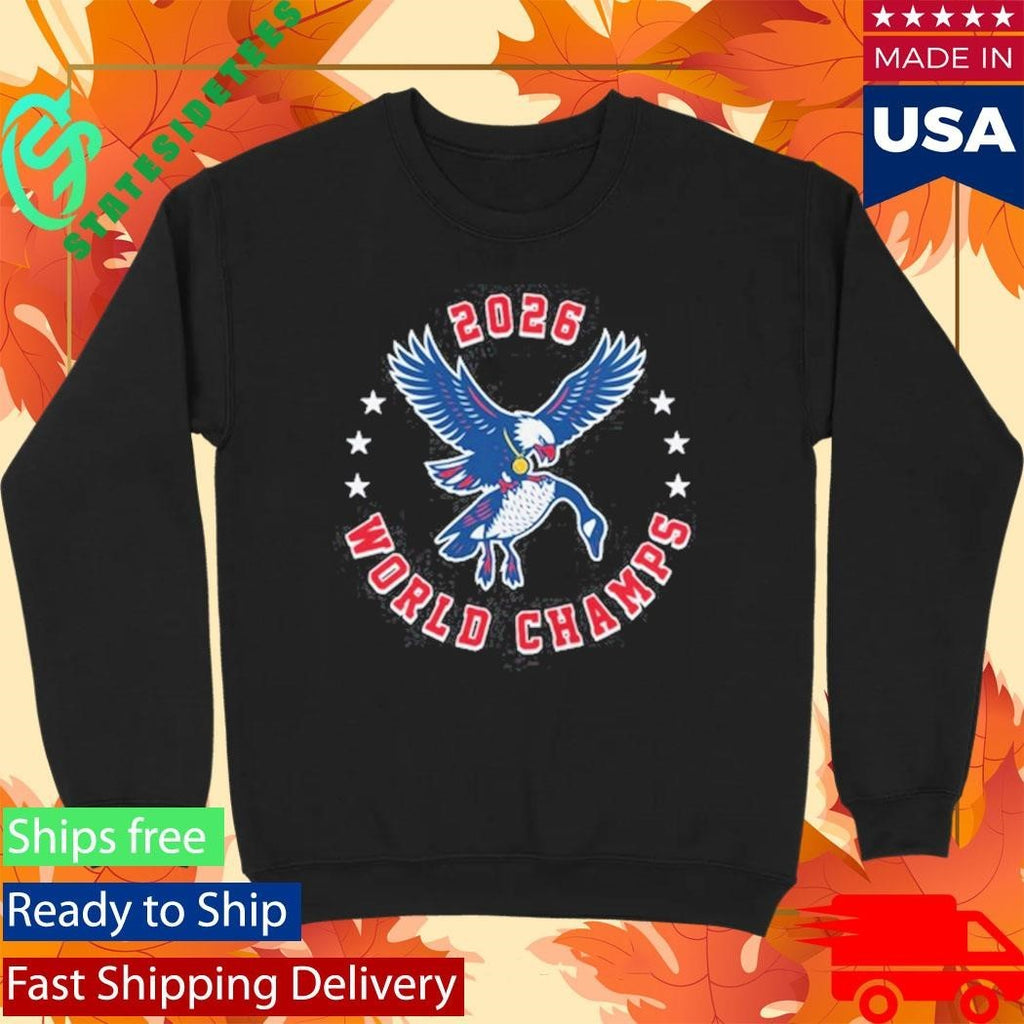 Team Usa Ice Hockey 2026 World Champs Eagle Unisex , , , Long Sleeve Tee