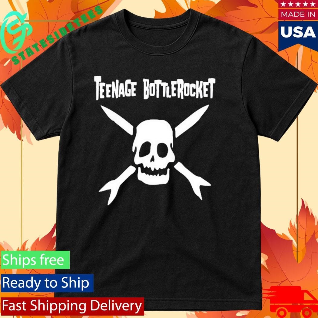 Teenage Bottlerocket Skull Black Windbreaker Shirt Unisex , , , Long Sleeve Tee