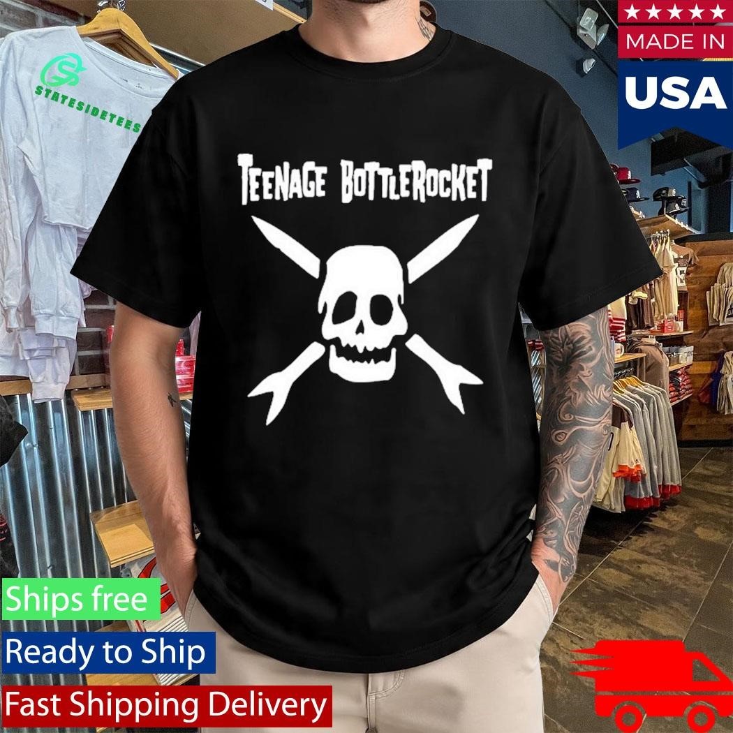Teenage Bottlerocket Skull Black Windbreaker Shirt Unisex , , , Long Sleeve Tee