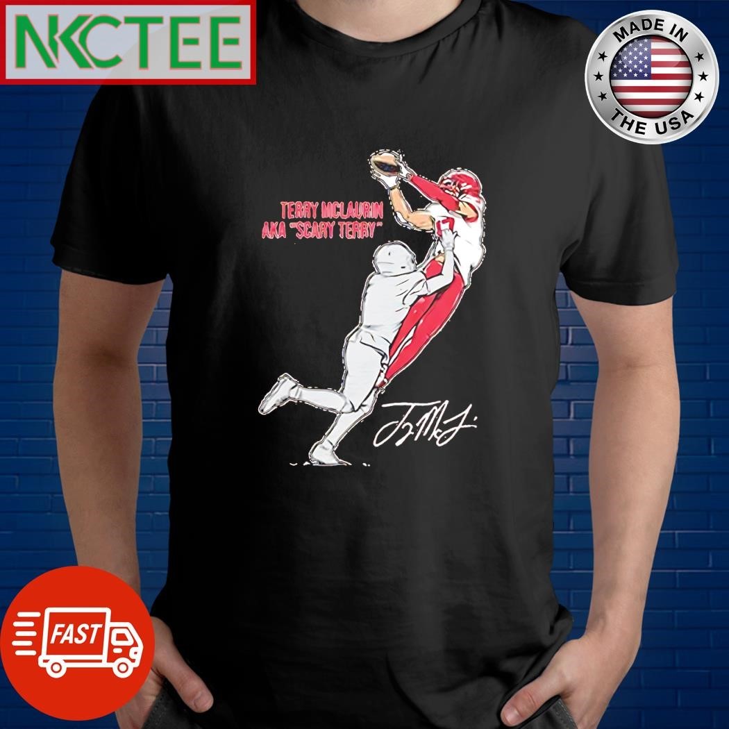 Terry McLaurin AKA Scary Terry Catch fly signature shirt Unisex , , , Long Sleeve Tee